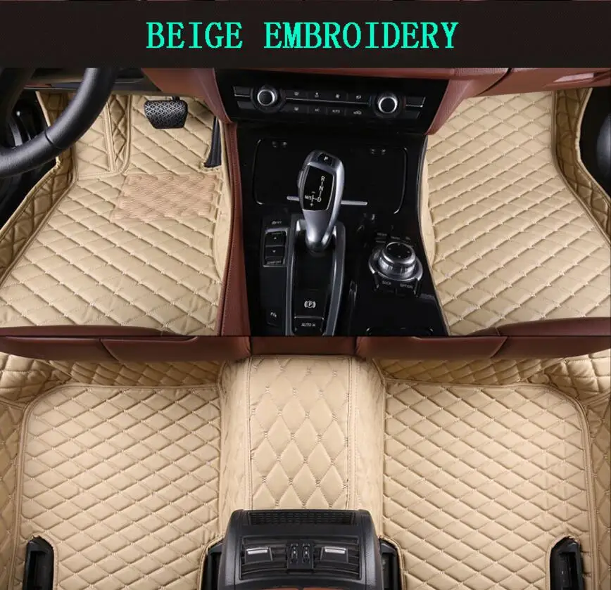 

JIOYNG Auto Floor Mats For VOLVO XC60 2014 2015 2016 2017 Foot Carpets Car Step High Quality Brand New Embroidery Leather Mats