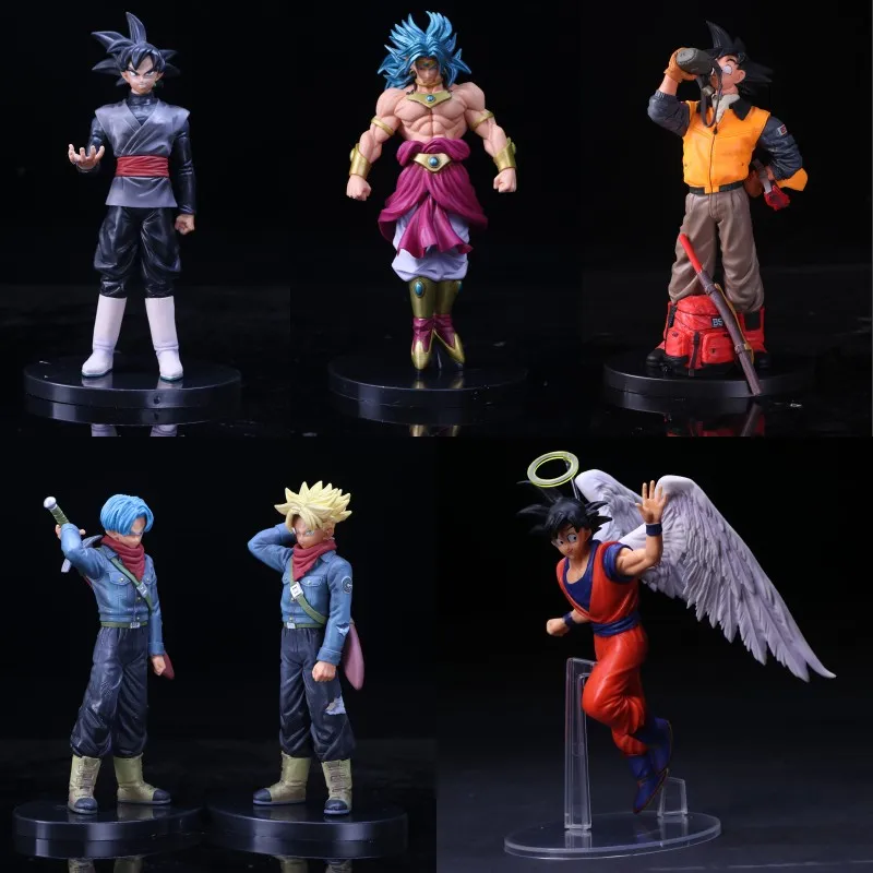 

Anime Dragon Ball Z Super Saiyan Son Goku Trunks Broly Broli PVC Action Figure Collectible Model doll toy 16~22cm