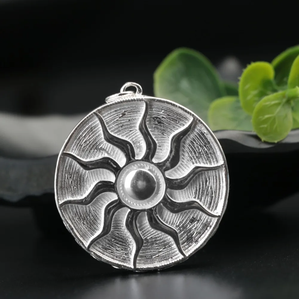 999 Sterling Silver Handmade Ethnic National Style Fine Jewely Sterling