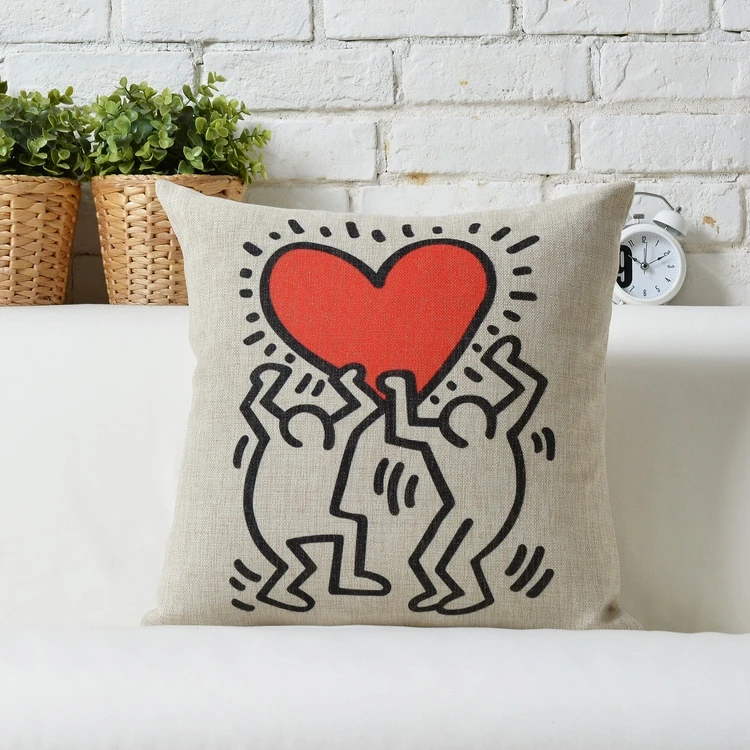 Keith Haring Американский граффити художника подушка Массажер декоративные путешествия декоративные подушки украшения для дома популярные Поп-арт живопись