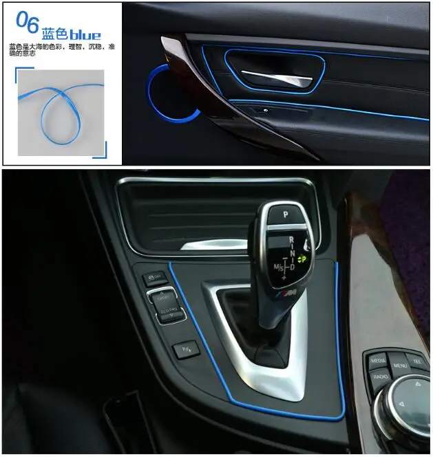 Автомобильный Стайлинг интерьера линия наклейка для Peugeot 107 108 206 207 301 406 407 SW 607 308 307