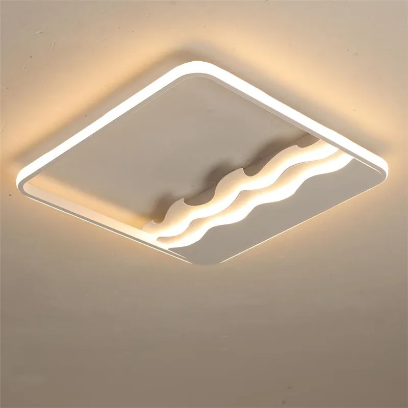 

Acrylic Dimming Led Ceiling Lamp with Remote White Square Design Lustre Ceiling Light Fixtures Plafon Kitchen Indoor Lighting