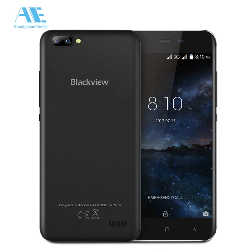 Blackview A7 двойной сзади Камера Android 7 0 MTK6580 4 ядра 5 дюйма 1 ГБ Оперативная память 8 GB