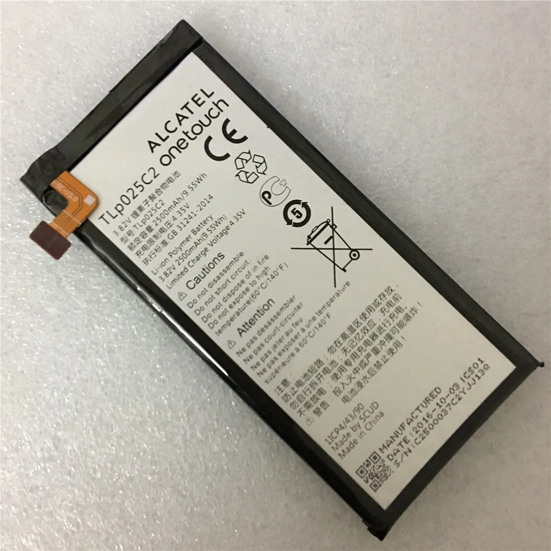 2500mAh TLP025C2 / TLP025C1 Сменный аккумулятор для Alcatel One Touch POP 4 Plus + OT 5056D 5056A 5056W|Аккумуляторы