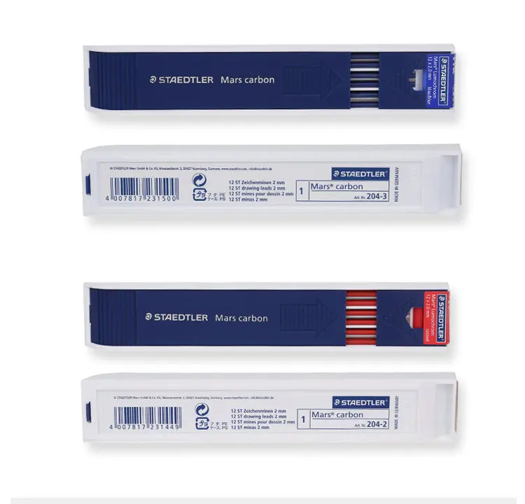 

STAEDTLER 204 Mars 2 mm Refills HB Coloured Leads for Mechanical Leadholder - Red/Blue 2 Colors Available
