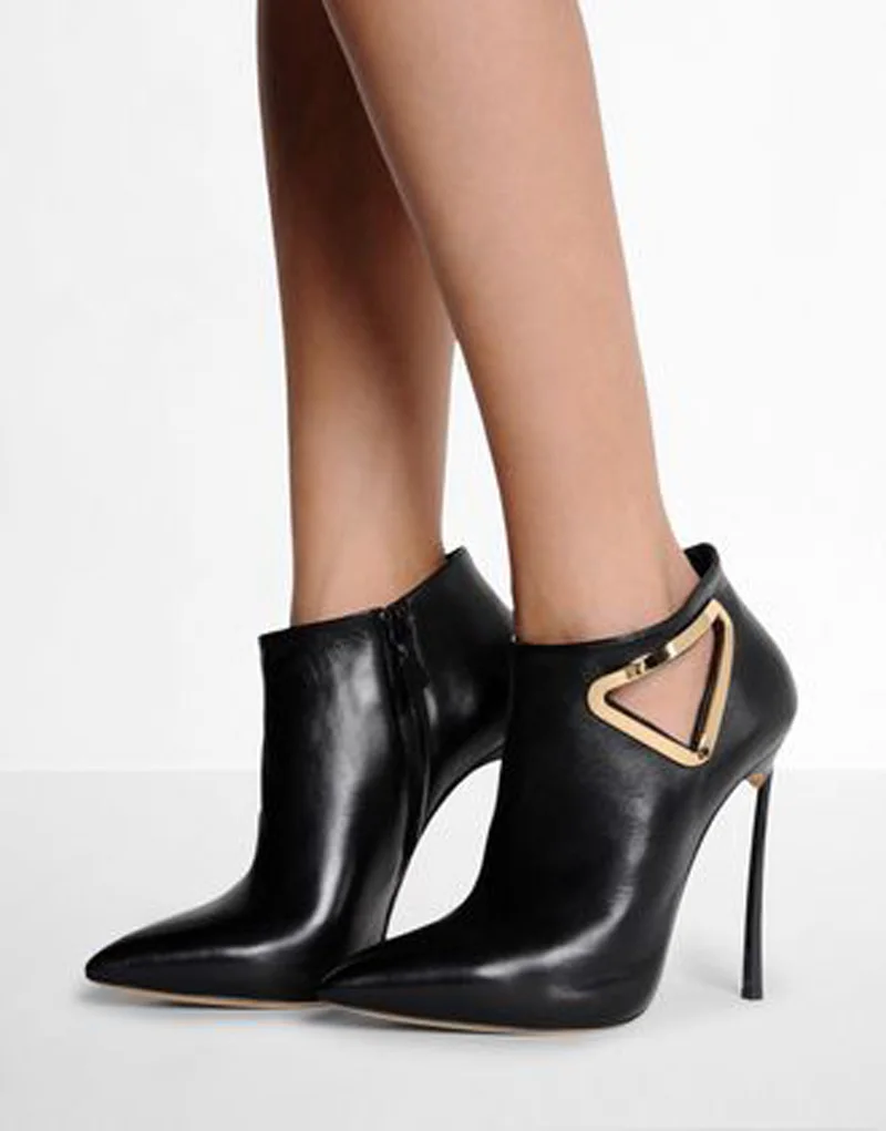 black ankle boots thin heel