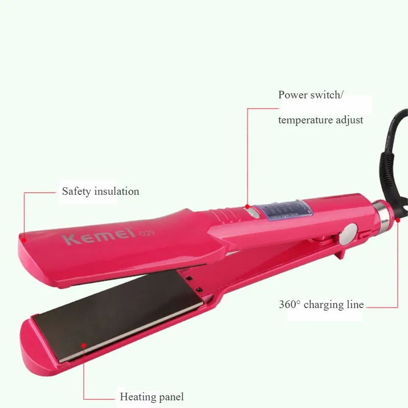 KEMEI lcd профессиональный выпрямитель и прибор для завивки электрическая плойка Паровая плойка выпрямление волос завивка KM-029