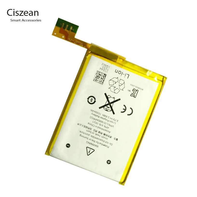 

50pcs/lot 1030mAh 616-0621 / LIS1495APPCC Internal Replacement Li-Polymer Battery For iPod Touch 5th 5 5g Generation + Track NO