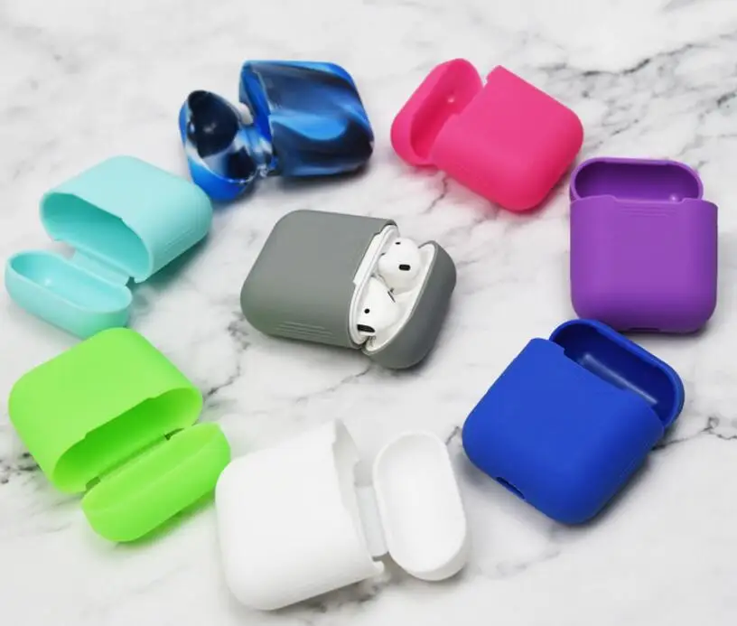 100 шт./лот, мягкий силиконовый чехол для Apple Airpods, защитный чехол Airpod, противоударный чехол