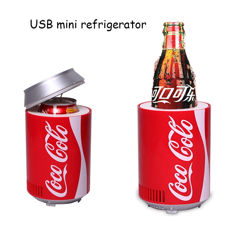 Usb холодильник охладитель нагреватель Cola бутылка двойного назначения для домашнего общежития DC 5 в 12 В автомобильный офисный холодильник компьютер охладитель вина