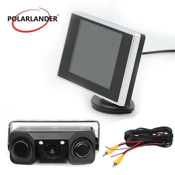 

3IN1 reversing camera monitor Car Monitor Backup Reverse Monitor parking sensor 2IN1 Auto TV Car 3.5 inch TFT