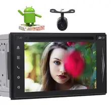Rearview Camera include!Android 7.1 Car DVD Player Stereo GPS Navigation Radio Touchscreen Support USB SD FM RAM RDS Wifi 4G/3G