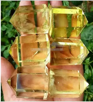 

afa88001++++6pcs Natural Citrine Crystal Rough Polished Point From Chin