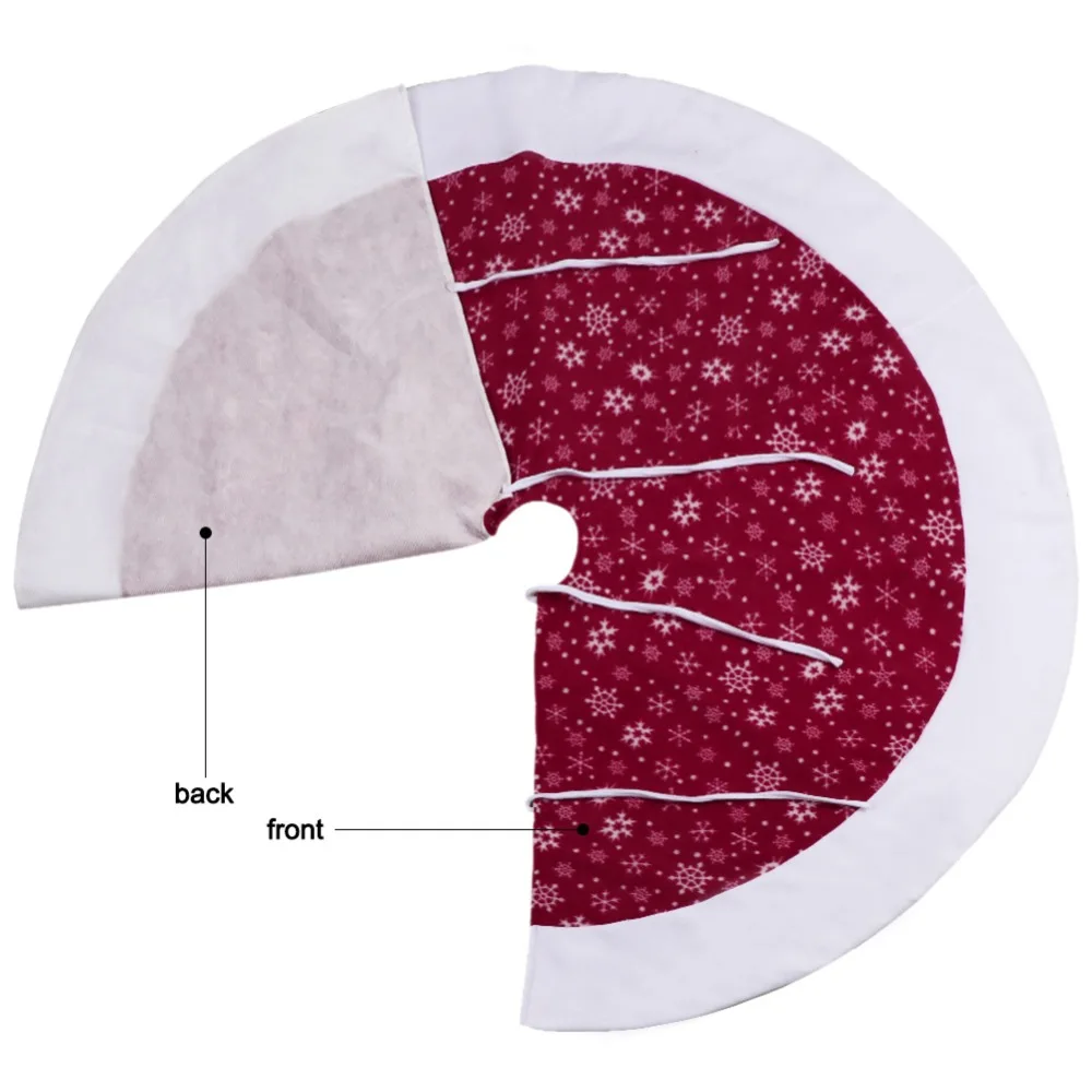 OurWarm 90/122 см Рождественская елка юбки рождественские украшения для дома Рождественская елка коврик буйвол плед Рождество
