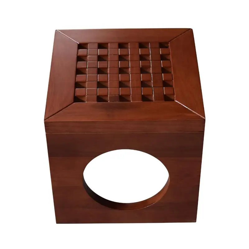 Твердый деревянный квадратный китайский Табурет для чая туфли табурет стол табурет креативная гостиная журнальный столик малая скамья ретро - Цвет: style 3