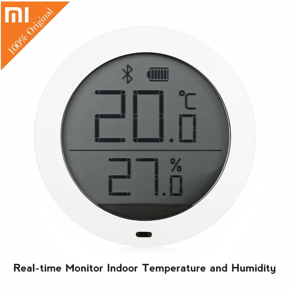 xiaomi mijia temperature and humidity monitoring electronic watch