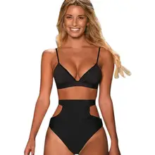 JAYCOSIN, сексуальный женский бюстгальтер с мягкими чашечками, Одноцветный купальный костюм с бретельками, комплект из двух предметов, женский бюстгальтер, купальник, s drop m22