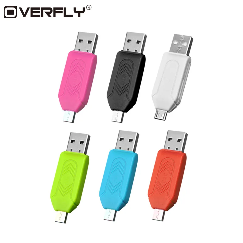 

2 in 1 USB OTG Card Reader Universal Micro USB OTG TF/SD Card Reader Phone Extension Headers Micro USB OTG Adapter