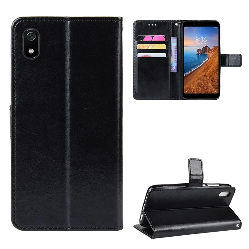 

For Redmi 7A Flip Leather Case for Xiaomi Redmi 7A Cover Wallet Stand Business Cases for Xiomi Redmi7A Protective Back Covers