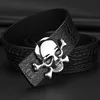 Luxury Genuine Leather Skull Belts for Men Alloy Skull Smooth Buckle Brand Designer Personality Print  Cintos Fashion ► Photo 3/6