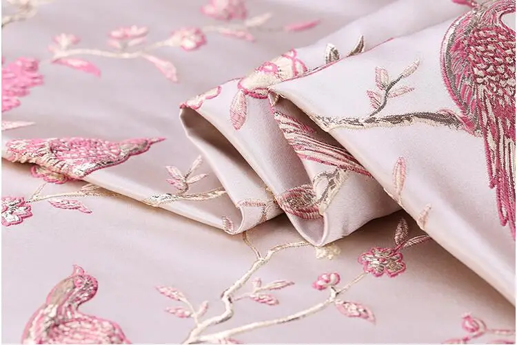 Хорошая парча, французский дизайн, розовая шелковая вышивка, жаккардовая парча, ткань, сделай сам, шитье, свадебное платье чонсам, 143*100 см, 1 шт