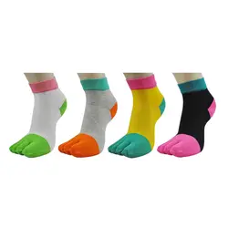 Горячая Распродажа мягкие удобные женские носки с носком Модные Качественные Чистый хлопок пять пальцев носки для девочек милые