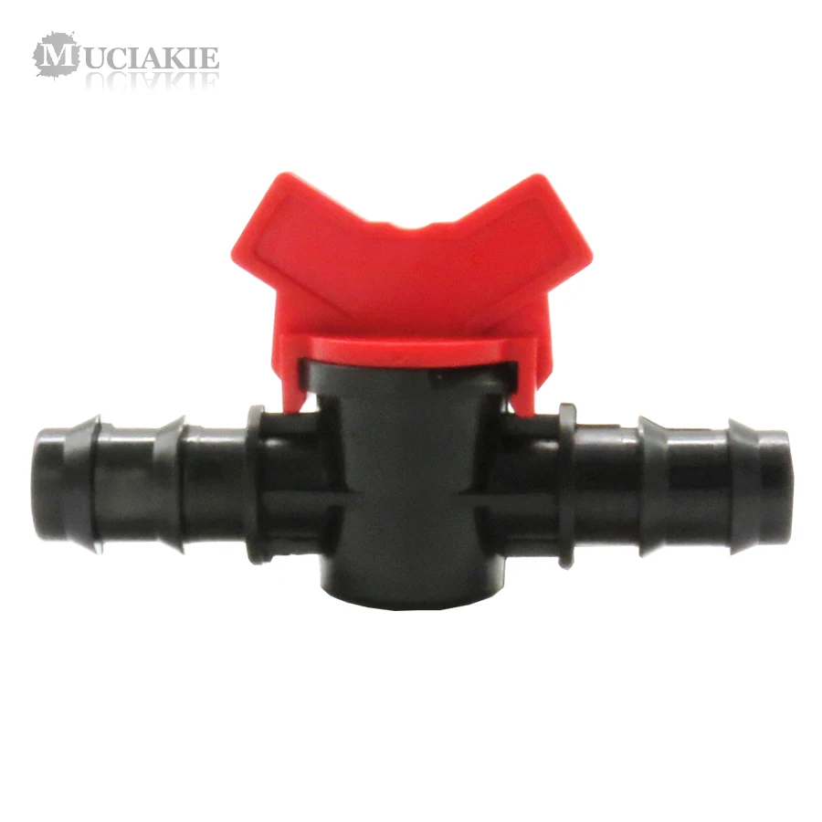 

MUCIAKIE 16mm 20mm Barbed Equal Coupling Switch Valve Double Way Irrigation Connector Garden Faucet Adaptor