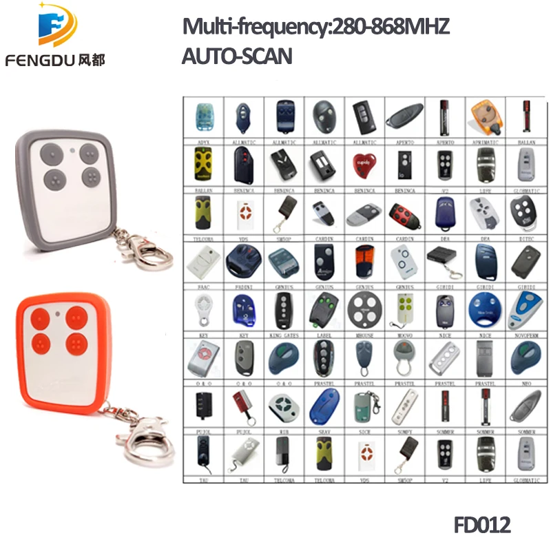 

Auto-Scan univeral remote Multi frequency 280mhz - 868mhz rolling code remote control clone