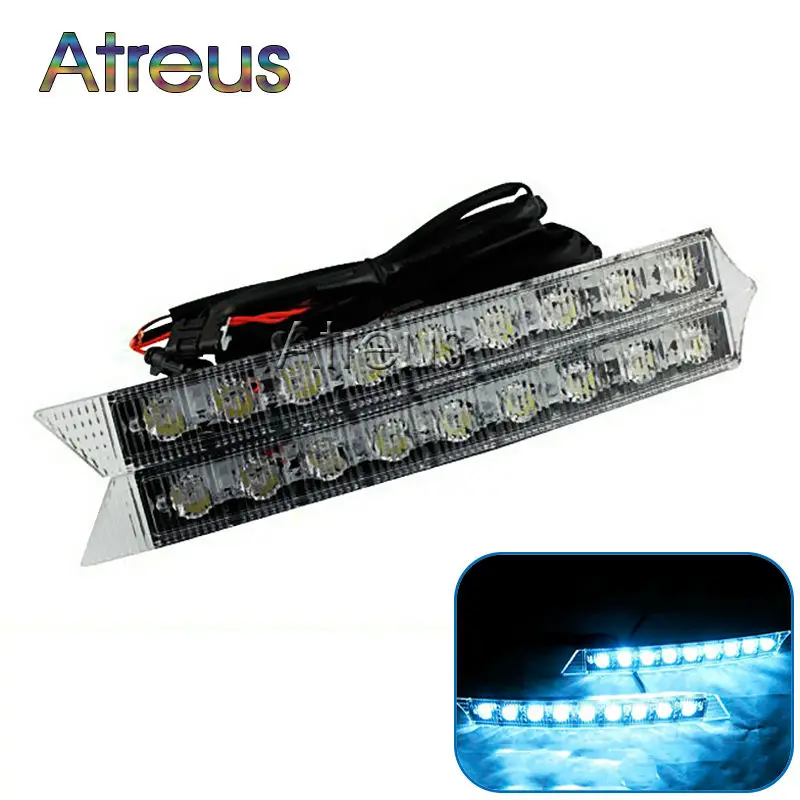 Atreus 1 пара Автомобильный светодиодный дневные ходовые огни 12 В DRL противотуманный