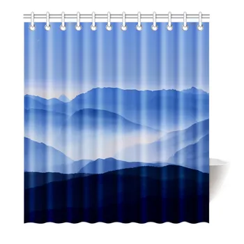 

Shower Curtain Mountain Beauty View Waterproof Mildewproof Polyester Fabric Bath Curtain Bathroom