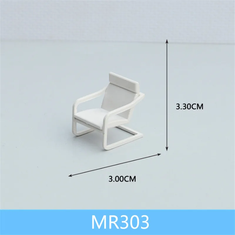 1 шт./лот масштаб 1:25 пластиковый миниатюрный мебель стол и стул для строительства поезда Макет железной дороги декорации аксессуары - Цвет: MR303