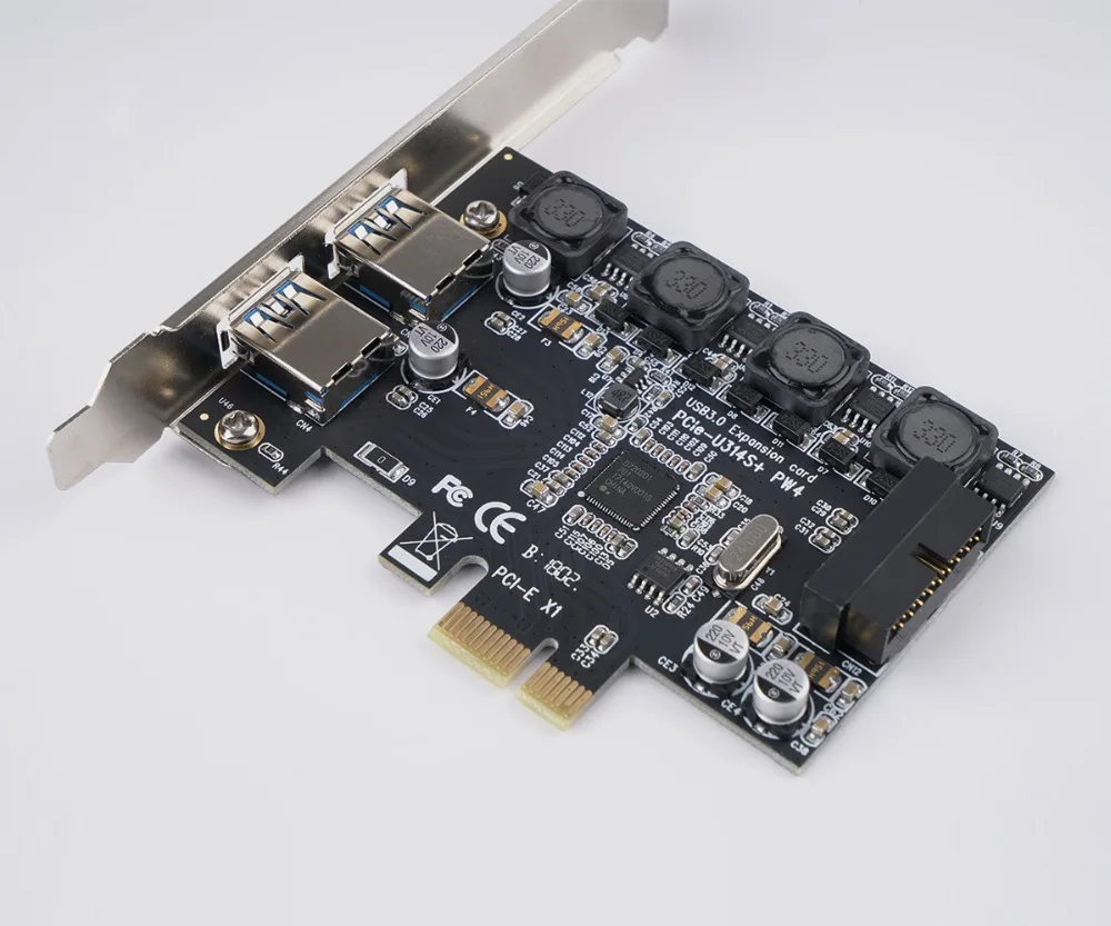 ORICO 2/4 порт PCIE к USB3.0 плата расширения PCIE X1 к USB3.0 адаптер горячей замены соответствует стандарту PCI Express2.0 Поддержка 5 Гбит/с