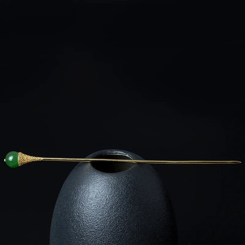 

925 sterling silver hairwear jasper Hair Sticks vintage ethnic charm elegance jade hair jewelry 925 hair accessorie for women