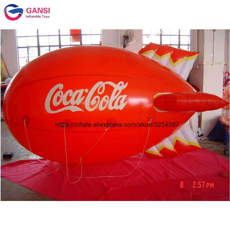 4M Length Inflatable Balloon Zeppelin Helium Blimp Inflatable Heliume Airplane For Activities