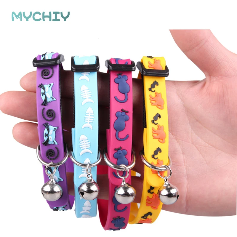 1pc Pet Dog Collar Fashion Cute Small Silicone Elastic Band Anchor