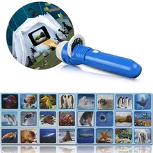 Flashlight Projector Slide Equipment For Baby Sleep Story Animal Slide For Infants Children Light-up Toy Early Enlightenment