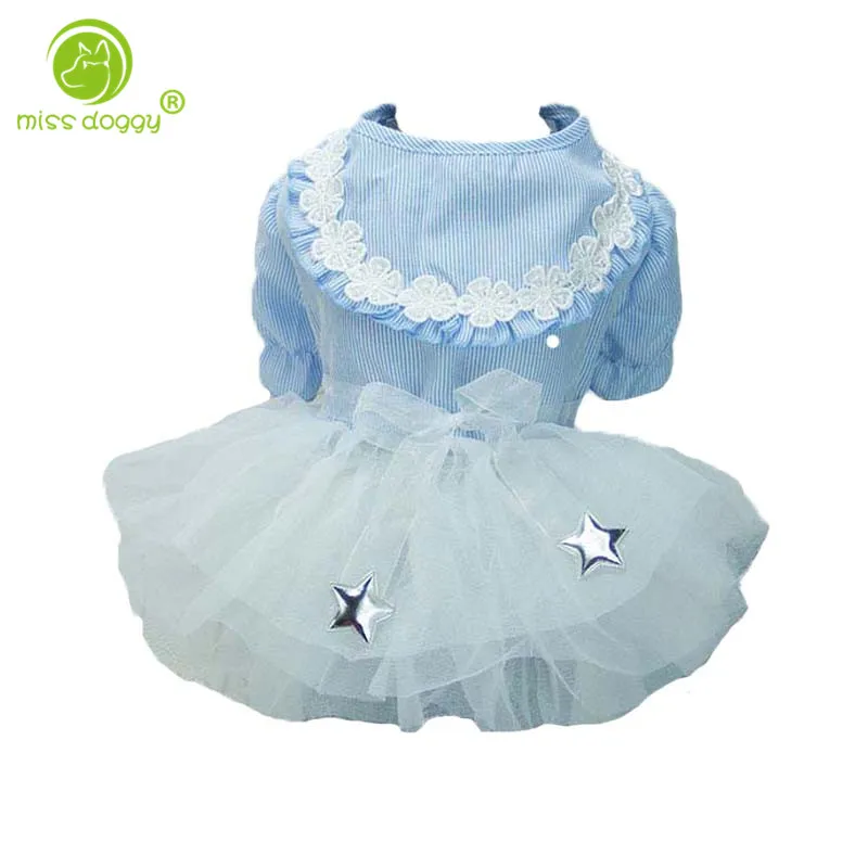 

Stripe Splice Chiffon Pet Dog Dress Skirts Spring Summer Puppy Dog Cat Party Princess Dog Cat Dress Clothing Floral Skirts 10A