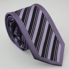 Yibei Coachella жаккардовая Средства ухода за кожей шеи галстук микрофибры фиолетовый граничит связи черная Сирень диагональные полосы Средства ухода за кожей шеи галстуки Повседневные платья Gravata