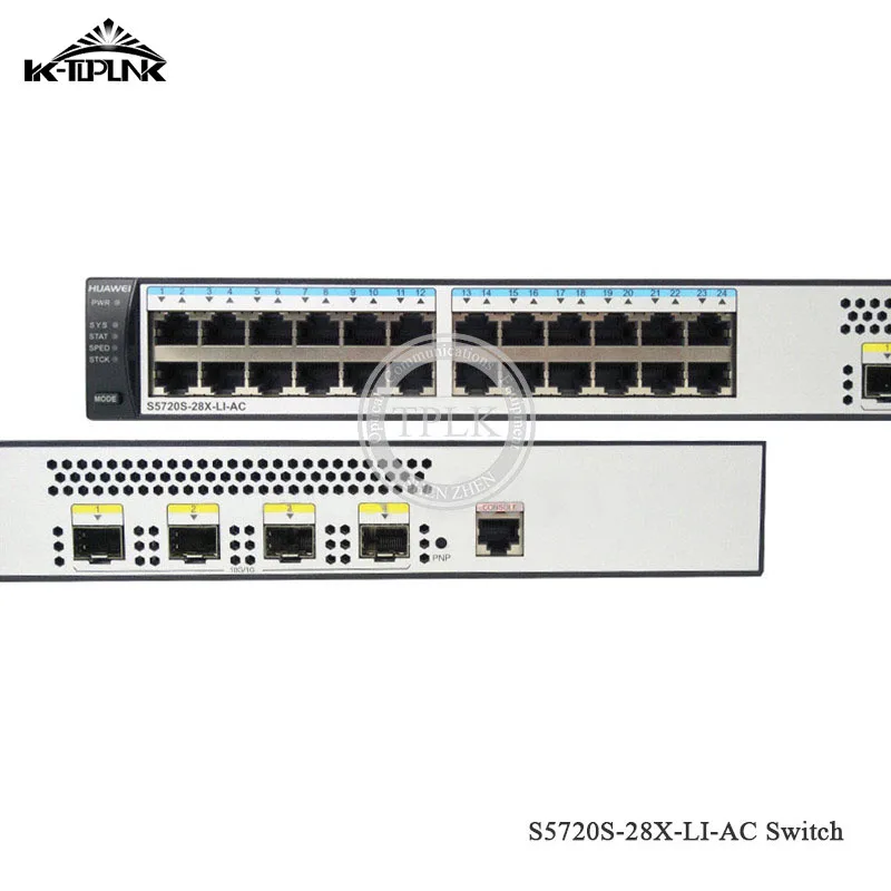 S5720 серия S5720S-28X-LI-AC Уровень 2 Ethernet коммутатор, 4 электрических порта 4SFP+ 10G оптический порт ядро управления волоконный переключатель