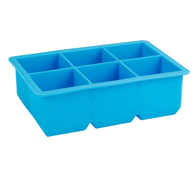 1Pc Silicone Ice Cube Mold Square Ice Cube Trays 6 Big Ice Ball Maker for Cocktail Party Bar Chocolate Mould Kitchen Accessories (4-1)