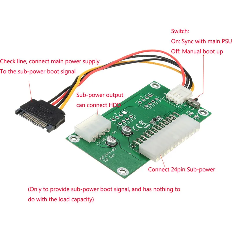 ADD2PSU двойной Мульти адаптер питания Разъем PSU плата для шахтера BTC ETH WK05