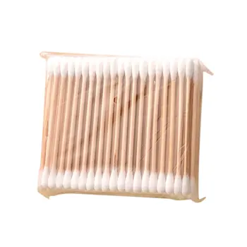 

Sanitary Swab Double-headed Stick Safety Comfortable Bag White Portable Durable Cleaning Soft Cotton 23g