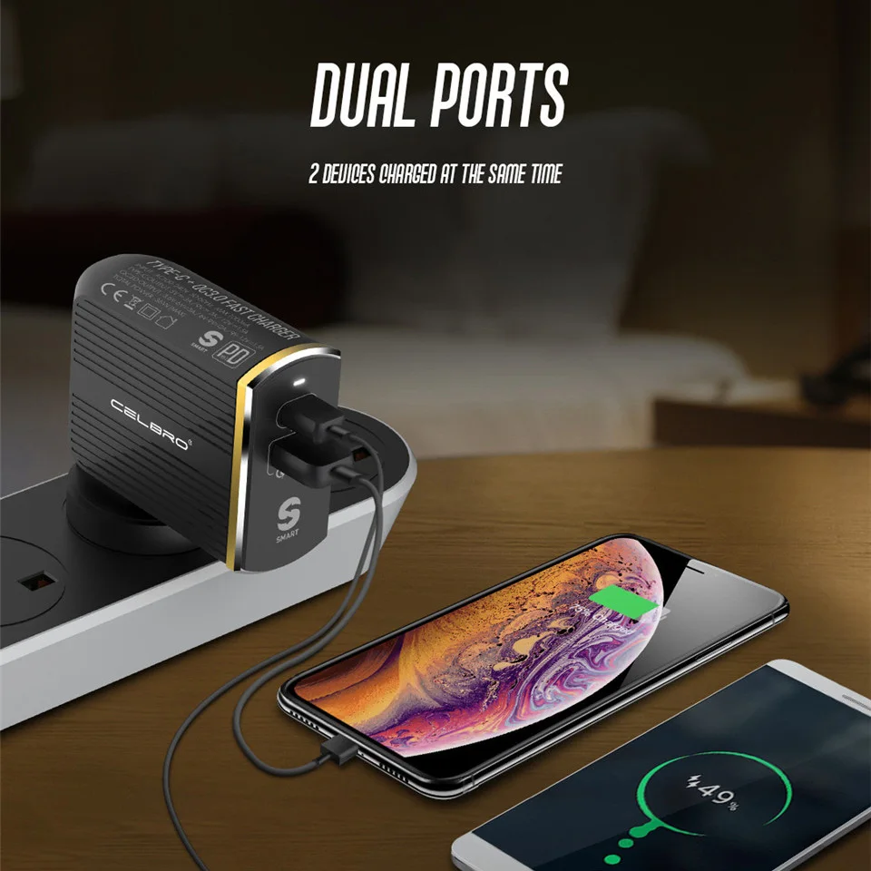 Зарядное устройство USB PD Quick Charge 3 0 Type C настенное зарядное 5 В/3A для Google Pixel 2 XL Nexus 5X 6P