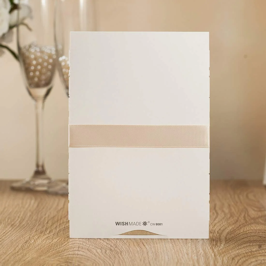  20Pcs White & Blue Elegant Laser Cut Wedding Invitations with Envelope Birthday Greeting Quinceaner - 32992059623