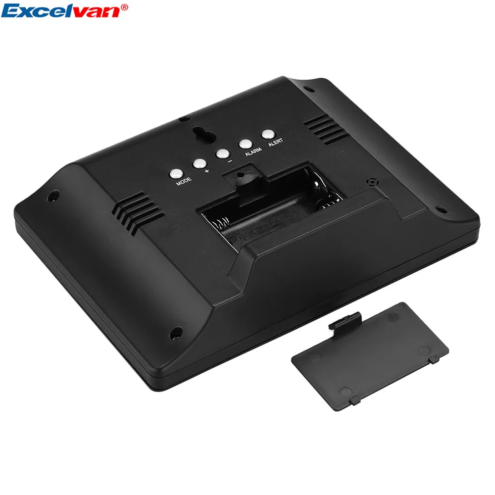 EXCELVAN Wireless Weather Station With Forecast Temperature Wind Speed & Rain Humidity Barometer Moon Phase Alarm Clock04