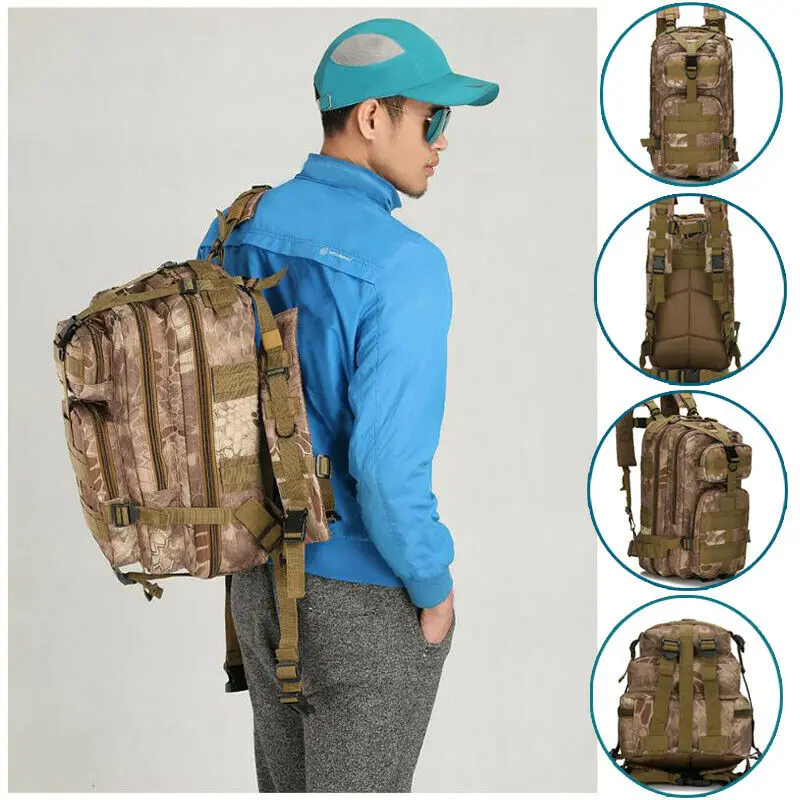 

2019 Newest Hot Military Tactical Backpack Expandable Small Lightweight 30L Rucksack Camping Hiking Hunting Trekking Bag
