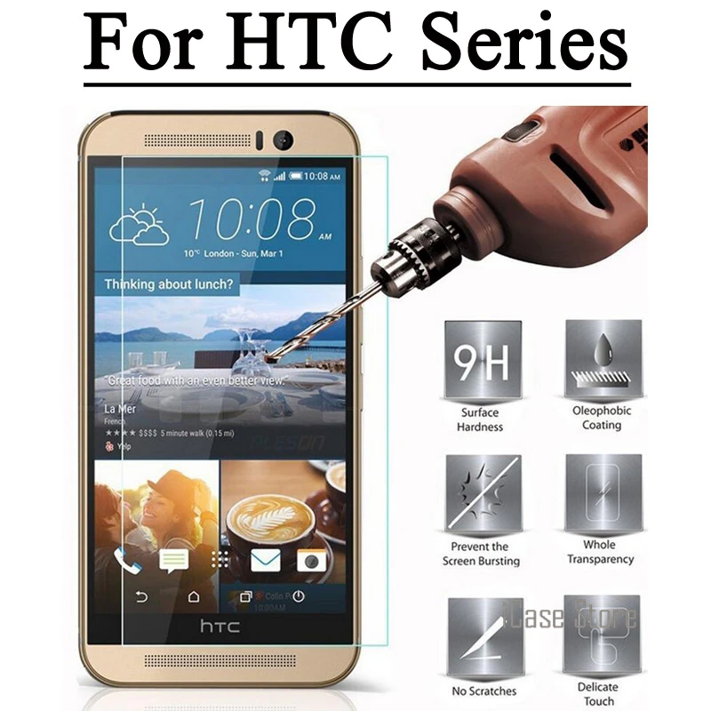 2.5D с уровнем твердости 9 H закаленное Стекло взрыво Защитная пленка для htc один M7 M8
