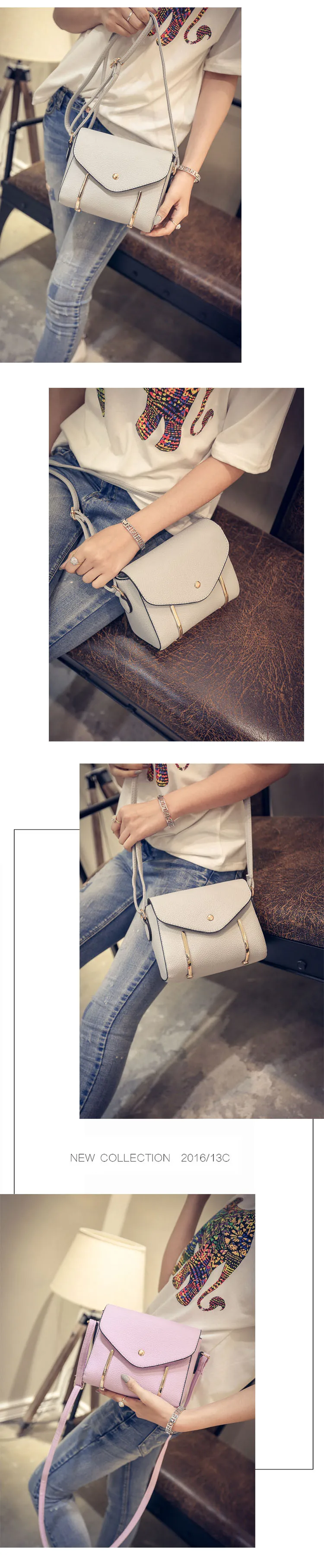 6 women bags 2016 summer new Korean mini messenger packages simple retro small square packet shoulder diagonal bag