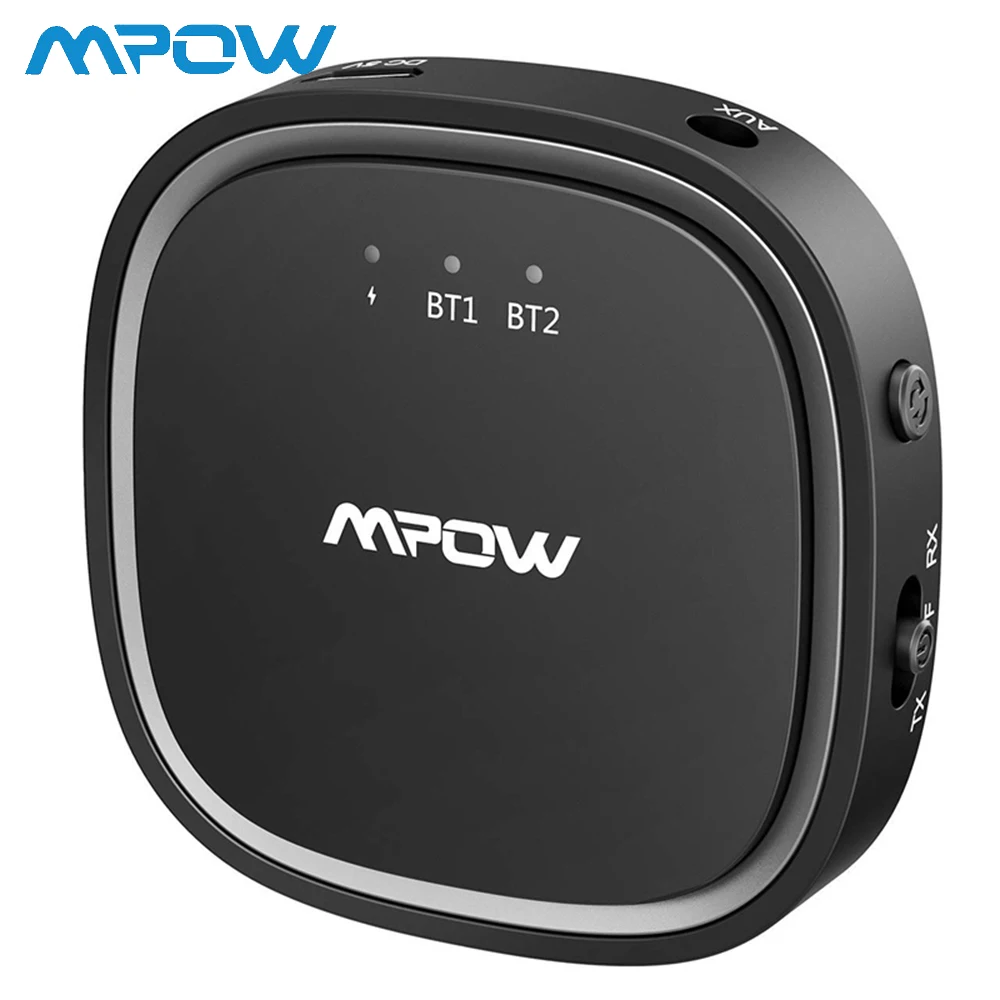 

Mpow BH259A Bluetooth 5.0 Wireless Audio Adapter Receiver Transmitter aptX-LL aptX-HD CSR Chip Dual Link Bluetooth Transmitter