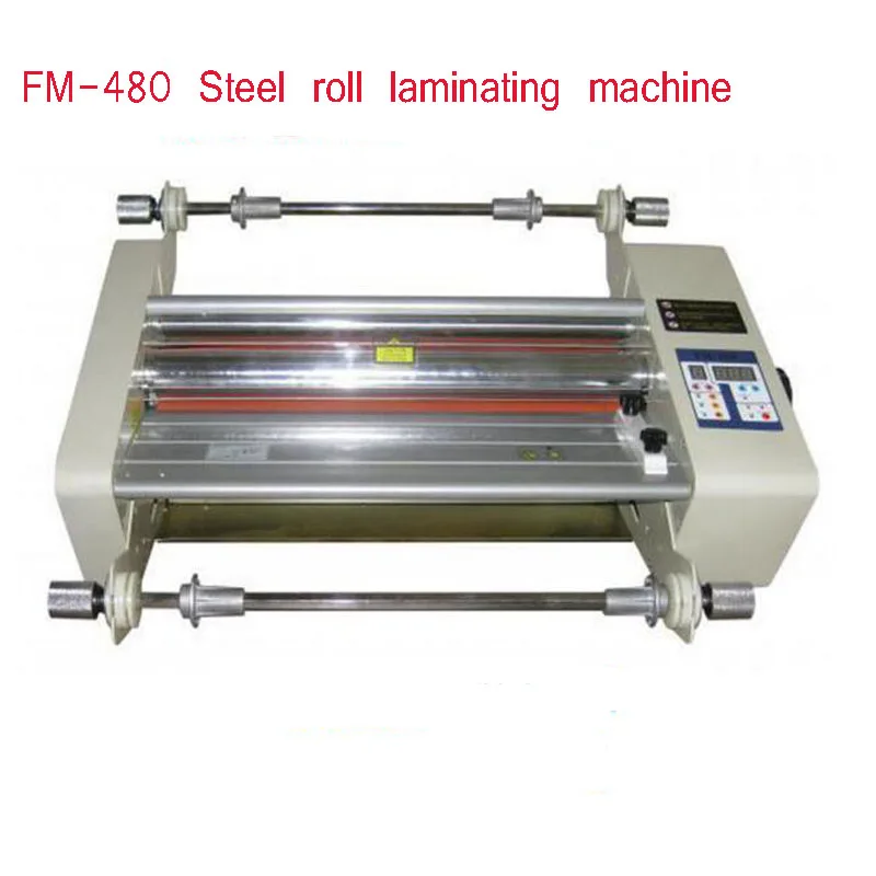 1pcs FM-480 paper laminating machine,students card,worker card,office file laminator,Steel roll laminating machine